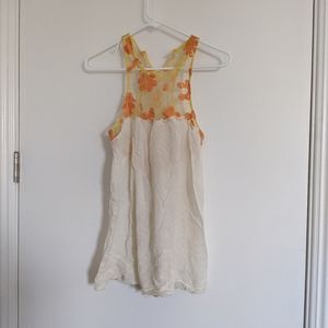 Free People Orange + White Tank